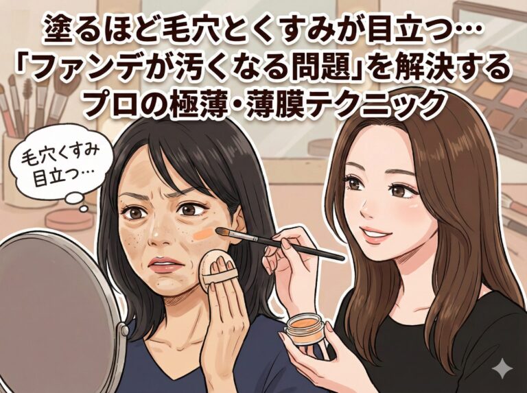 塗るほど毛穴とくすみが目立つ…「ファンデが汚くなる問題」を解決するプロの極薄・薄膜テクニック