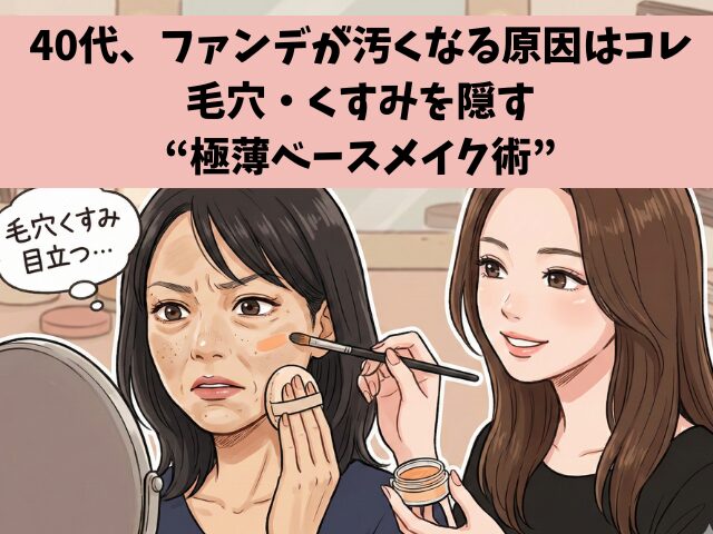 40代、ファンデが汚くなる原因はコレ｜毛穴・くすみを隠す“極薄ベースメイク術”
